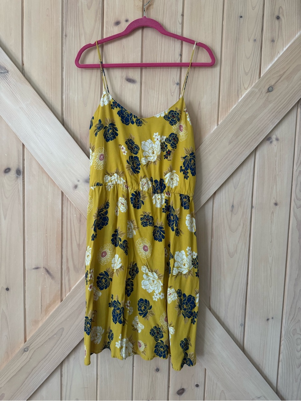 Zara Floral Yellow and Navy Sundress